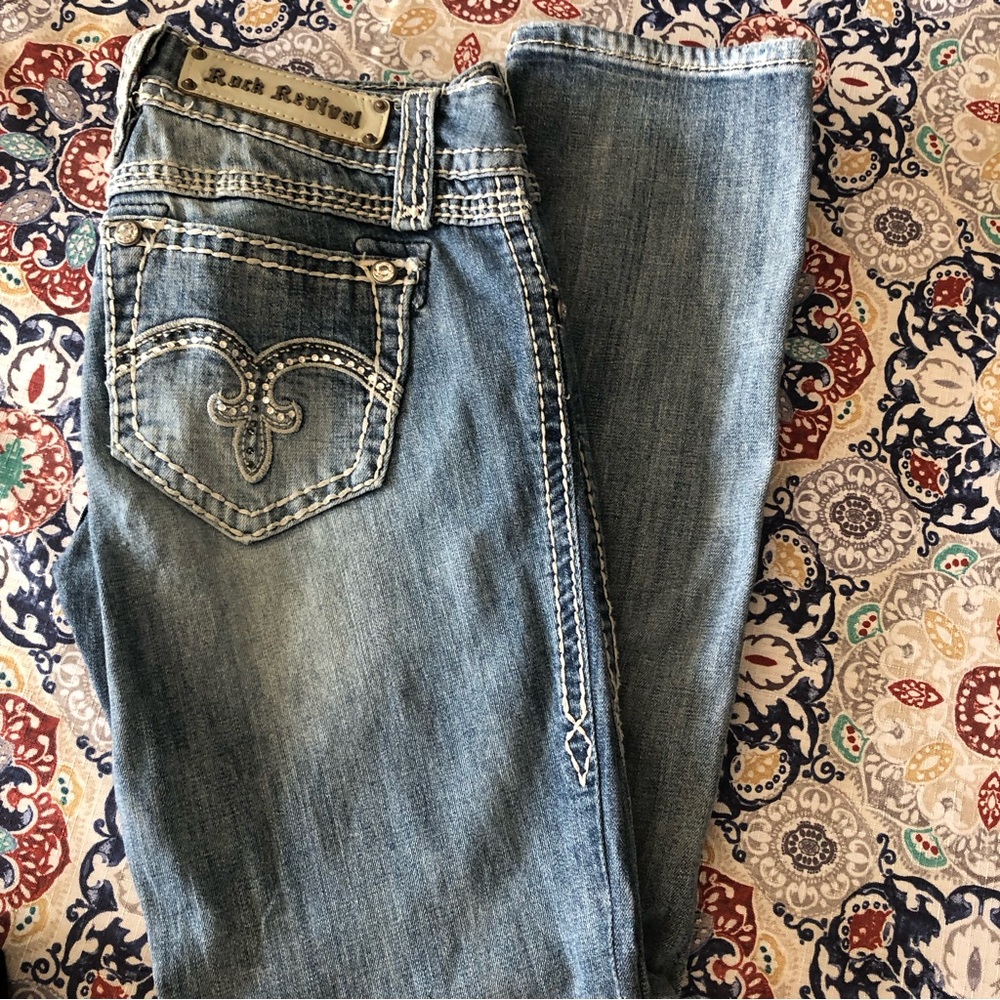 Women’s Jeans low-rise straight ankle size 26 Rock Revival